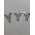 Буква- Уай с камъчета цена за 1 брой